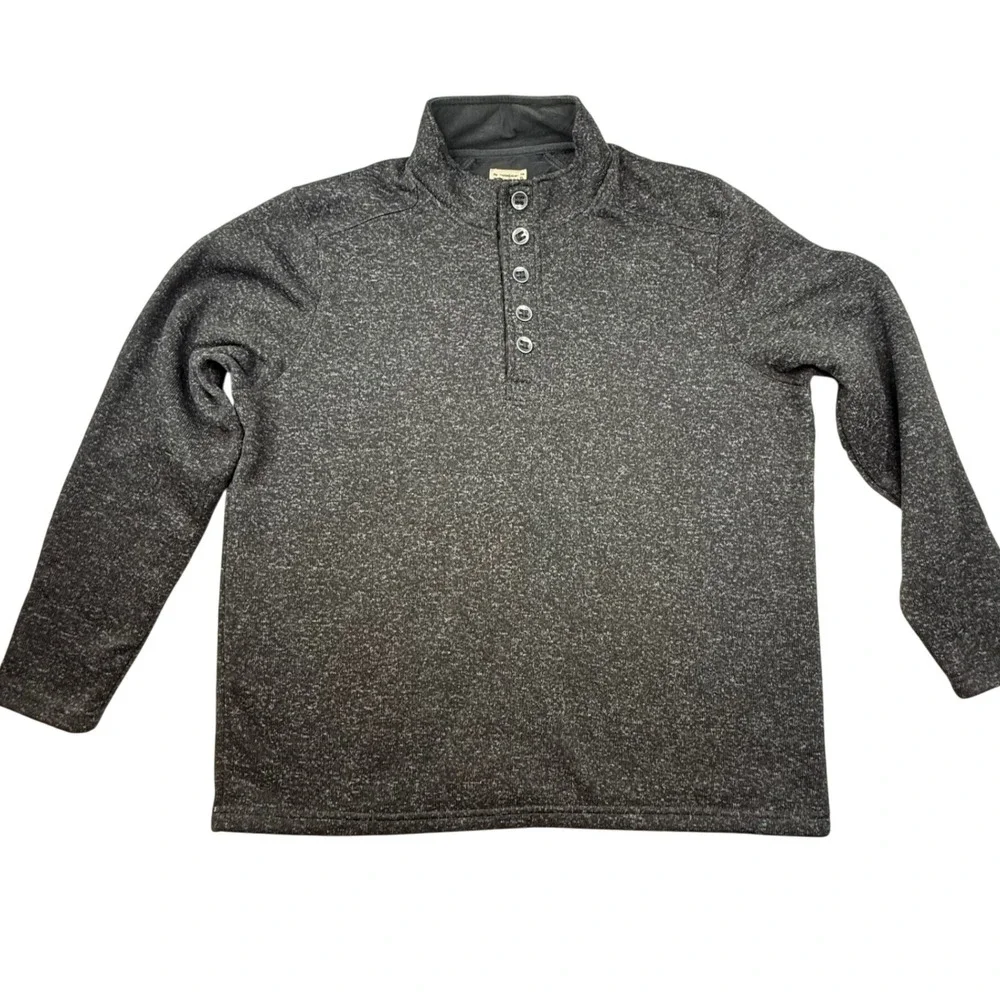 RED HEAD Mens 2XL Pullover Fleece Long Sleeve Shirt Dark‎ Gray Heather thick XXL
